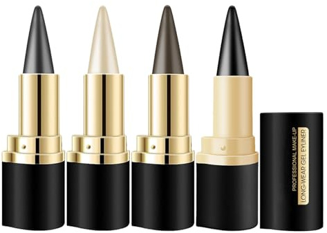 Aykys Long Wear Gel Eyeliner, Lápiz Delineador de Ojos En Barra, Crema de Delineador de Ojos, Lápiz Delineador de Ojos Negro en Gel de Secado Rápido, Waterproof, Larga Duración, No Se Corre