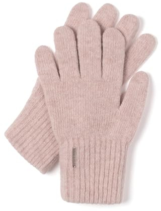 VIVISENCE Gants Pour Femme L'automne Et L'hiver En Laine À Cinq Doigts Avec Bord Côté Élégante Confort Optimal Taille Universelle Idéal Pour Froid Et Vent Protection Maximale 7201