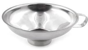 CHFYIJYHM Imbuto for Conserve Utensili da Cucina in Acciaio Inossidabile Bocca Larga Imbuto for Conserve Filtro a tramoggia Perdita Lattina a Bocca Larga for Olio Vino Cucina(L)