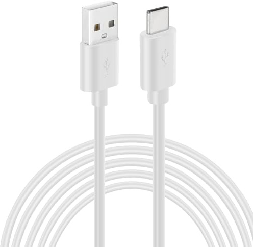 PATIKIL 26.2Ft USB Type C Power Extension Cable, USB to USB C 3A Fast Charger Long Charging Cord for Security Cameras, Phone, Video Records, Electronic Equipment, White