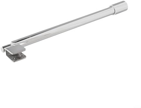 Barre de support réglable en acier inoxydable pour panneau de douche - Barre de support mural en verre pour panneau de verre de 8 à 12 mm (tête unique)