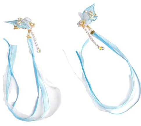 Haarnadelblume Schmetterling Haarclip Schmetterling Elegant 2000er Ribbon Schmetterlings Bündel Kopfschmuck Süßer Cottagecore
