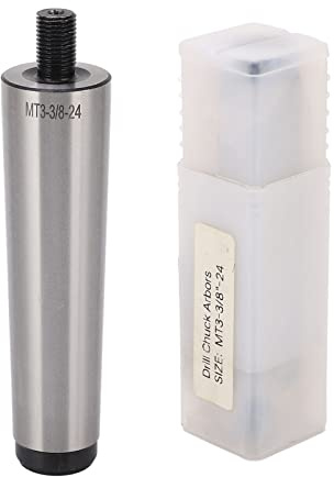 Drill Chuck Arbor MT3 Shank 3/8IN24 Threaded Mill Adapter HIGH Hardness Stable Connection Easy Installation Wide USE