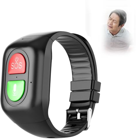 Orologio intelligente con rilevamento delle cadute per anziani con chiamata di emergenza SOS, monitoraggio della salute e promemoria per demenza, Alzheimer e sicurezza autistica