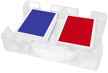Plateau Porte-Cartes Rotatif – Support Transparent À Double Plateau, Rotatif Robuste | Organisateur De Cartes À Jouer Pratique pour Tables De Poker, Plateaux De Cartes Canasta, Accessoires De