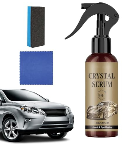 Spray de Recubrimiento Cerámico para Coches | Sellador Pintura 9H Larga Duración | Spray Capa Pintura 100 ml con Esponja y Toalla - Para Protección de Alto Brillo Lustre Cuidado Detallado Automotriz