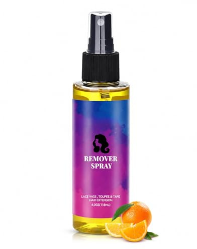 Tape Extension Remover - Wig Glue Remover Spray for Lace Front Wigs, Toupee & Hair Systems - Fast Acting Adhesive Solvent for Hairpieces - Damage-Free Tape-in Removal - 118ml