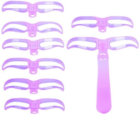 Pochoirs à Sourcils Outils de avec Manche pour le Modelage | Gabarit à Sourcils 8 Styles et Outil de Repérage Pour femmes, filles, débutantes, maison, salon, voyages, rendez-vous,