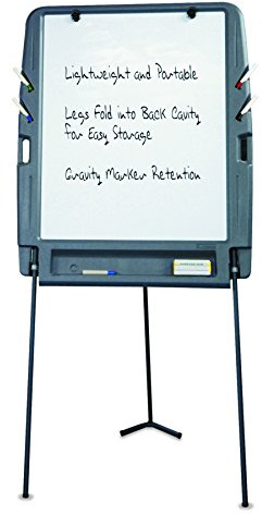 Iceberg in polietilene ad alta densità Portable flipchart Easel, antracite, Portable with Dry Erase, Charcoal, 1