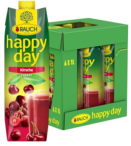 Rauch Happy Day ciliegia | da ciliegie acide selezionate | incomparabile piacere di frutta | 6 x 1 l Tetra Prisma