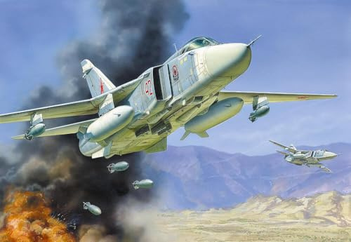 Zvezda 1:72 Sukhoi SU-24M Fencer-D, Modellbausatz,Plastikbausatz, Bausatz zum Zusammenbauen, detaillierte Nachbildung