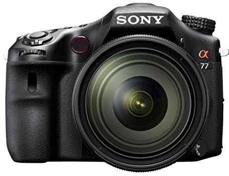 Sony SLT-A77VQ SLR-Digitalkamera (24 Megapixel, 7,6 cm (3 Zoll) Display, bildstabilisiert) Kit inkl. SAL 16-50mm DT F2.8 SSM Objektiv schwarz