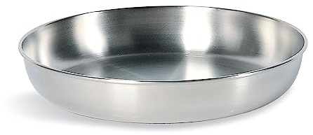 Tatonka Picnic Plate (Ø 16,5) - Assiette de Camping Plate en Acier Inoxydable (18/8) de qualité supérieure - Convient à Un Usage Alimentaire et résistante aux acides de Fruits - Argenté