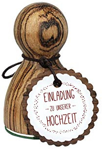 orig. Stemplino® Maxistempel Stempel L - Einladung zu unserer Hochzeit - hochwertiger Holzstempel Motivstempel Holz Motiv Hochzeit 1