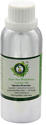 R V Essential Pure Sea Buckthorn Carrier Oil 630ml (21oz)- Hippophae Rhamnoides (100% Pure and Natural Cold Pressed)