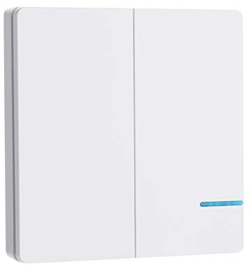 Mengshen Wireless Light Switch, Easy to Install, 2 Way (Only Panel, Receiver Not Included)