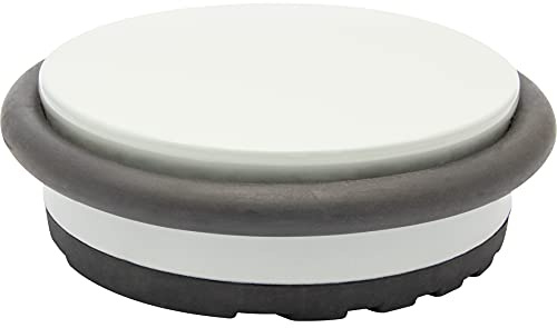 WAGNER Bodentürstopper BIG DISK COLOR LIGHT GREY - Durchmesser Ø 100 x 30 mm, Industriestahl beschichtet, thermoplastischer Gummi, hellgrau, 750 g - 15516801