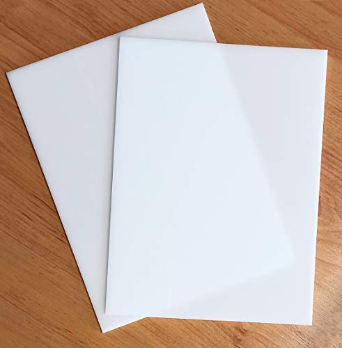 GOYAPRINT Methacrylat, Weiß, Opal, 3 mm, Acrylplatte, Hartplastikplatte, Weiß (2 Stück, 42 x 59,4 cm)