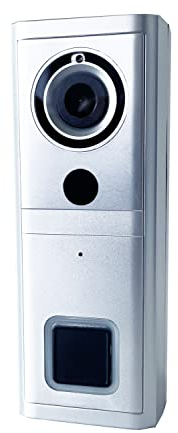 Heidemann WI-FI-Video Türklingel Mobile 1 (silber, für verdrahtete Gongs, Wi-Fi-Steuerung per App, 24/7 Überwachung möglich, 140° Weitwinkel Linse, Funkklingel) 70715