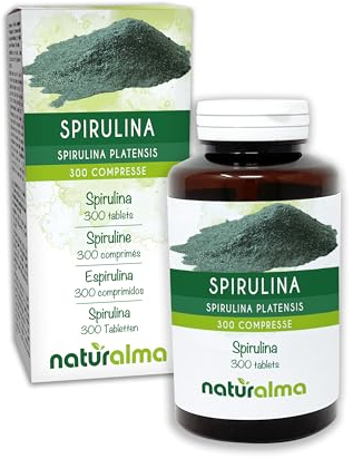 Spirulina (Spirulina platensis or Arthrospira platensis) Thallus (Seaweed) Naturalma - 150 g - 300 Tablets - Food Supplement - Natural and Vegan