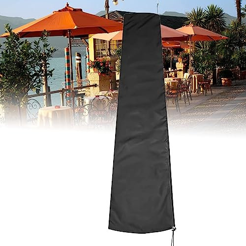FERKAP Funda Sombrilla Playa con Cremallera,Funda Protectora para Parasol De Jardín Patio Tela Oxford 210D Impermeable Anti- Funda Parasol Excentrico Negro (Tamaño : 160x50/62cm)