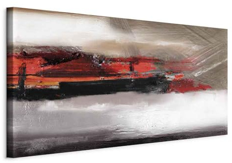 murando - Akustikbild Abstrakt 120x60 cm Bilder Akustikschaum Hochleistungsschallabsorber Schallschutz Leinwand 1 tlg Wandbild Raumakustik Schalldämmung beige a-A-0413-b-a