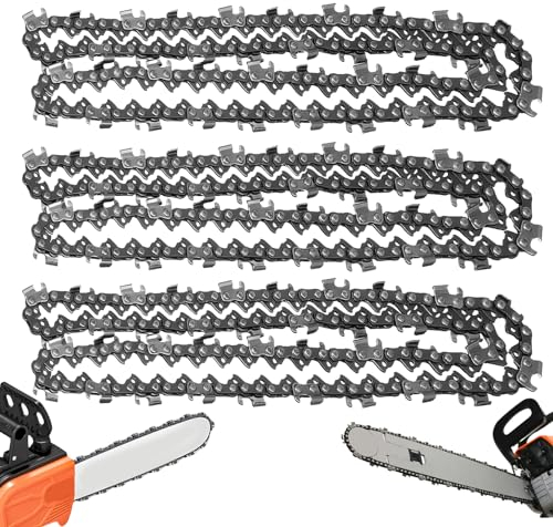 Sporgo Sägeketten 3 Stück, Kettensägekette 30 cm 3/8'' 1,1 mm 45 TG, Rückschlagsarme Kettensäge Kette kompatibel Ryobi OCS1830, Bosch, Greenworks AKE30Li AKE30S usw
