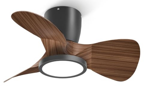 Ateroll Ventilador de Techo con Luz Silencioso, 60cm Ventiladores de Techo con Luz y Mando a Distancia, Velocidades, Temporizador, para Wohnzimmer, Schlafzimmer