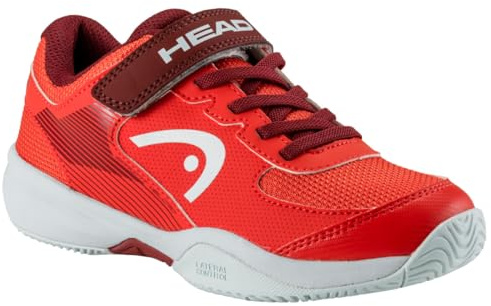 HEAD Chaussures de Tennis Sprint Velcro 3.0 pour Enfant - Unisexe, Orange Rouge foncé, 31 EU