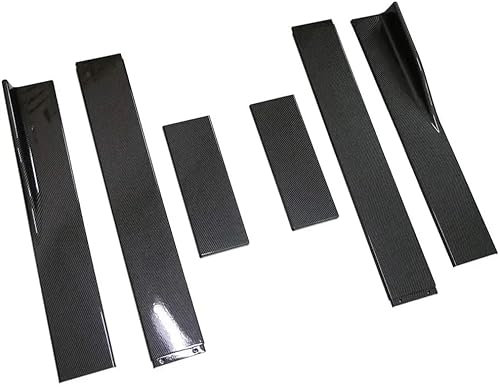 Auto Schweller Seitenschweller F10 5 Series 535i 528i -Sport 2011 2012 2013 2014 2015 2016 Universal Auto Seitenschweller Verlängerung Body Kit Schürze Winglet (Farbe : Carbon Fiber Look)