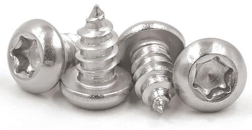 M3*10mm Torx Blechschrauben, Rundkopfschraube, Edelstahl 304, selbstbohrende Holzschrauben (100 Stück)