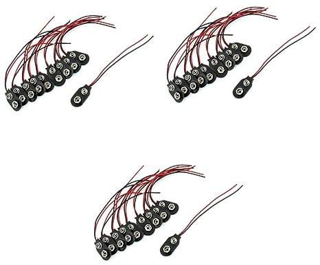 Hoement 150 Pz Clip Per Batteria 9v Connettore Batteria 9v Clip Per Con Cavo