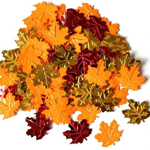 60g Confetis De Hoja De Arce Decoración De Otoño Lentejuelas Decoración De Interior Hojas De Arce De Mesa Hojas De Otoño Lentejuelas De Mesa Dispersas