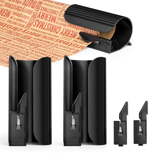 Maxtachi 2 Rouleaux Coulissants Cadeau avec 4 Lames, Découpe Papier Cadeau pour Fêtes et DIY