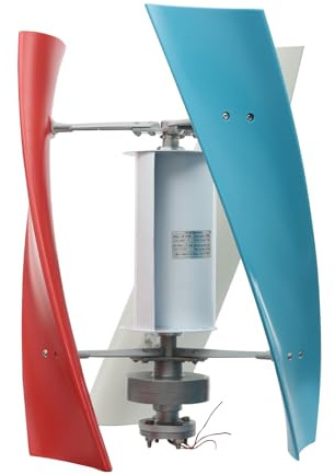 Vertikaler Vertikale Windgenerator Windkraftanlagen Windkraftanlage Generator 500W für Outdoor Nutzung mit Flanschmontage Automatische Windrichtungsanpassung für Boote Hütten (12, Volt)