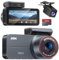 Dashcam 2.5K QHD 3.39 IPS Dashcam para Coche Gran Angular de 160°, Sensor G, visión Nocturna, Modo estacionamiento 24 Horas, cámara Frontal (Black-1)