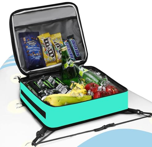 WITSTEP - Bolsa térmica impermeable para tabla de remo, bolsa térmica aislada a prueba de fugas, 10 latas, bolsa de accesorios para tabla de remo y kayak