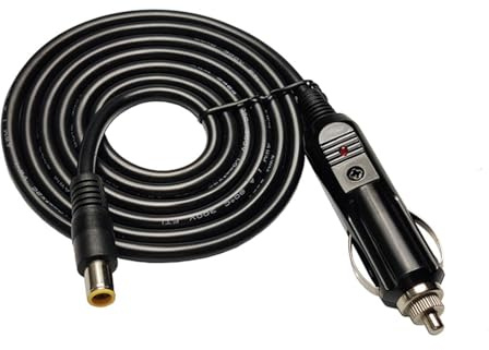 Qsvbeeqj Bil strömförsörjningskabel DC 7,9 x 0 9 mm ingångslaptops laddkabel 1 5 meter lång för 12 V-24 V fordon