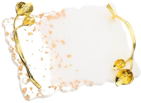 SHERCHPRY Paleta para Mezclar Esmalte de Uñas y Placas de Resina para Decoración 1 Unidad Tamaño Mediano Bandeja de Resina Color Claro para Decoración de Uñas Uso Profesional y Viaje