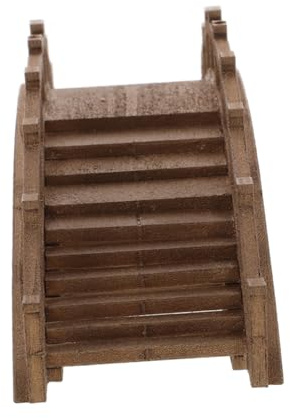 PartyKindom Miniatur Holzbogenbrücke Aus Holz Für Mikro Szenen Kleiner Gartendekoration Lebensechte Brückenmodell Figur Für Kleiner Gärten Und Landschaften