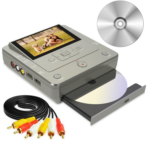 VHS to DVD Recorder, TV to USB Device or SD Card or HDD Recorder, Smart Phone WiFi to DVD/USB/SD/HDD Copy, WiFi APP Media Recorder【Comes with 10 Free DVD-R 】 (Standard Gray with AV Input)
