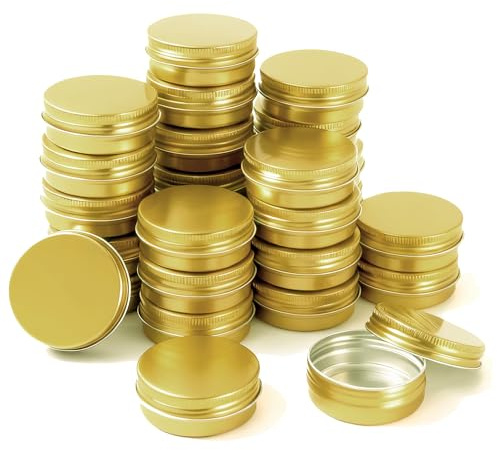 LJY 28 Aluminiumdosen 30 ml mit Schraubdeckel, Gold