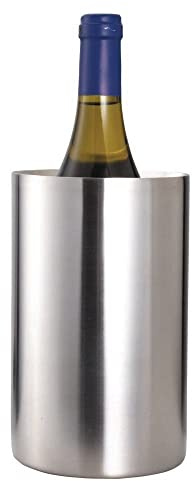 Bar Craft Weinkühler, für einzelne Flaschen, in Geschenkbox, gebürsteter Edelstahl, Silber, 12 cm x 19 cm