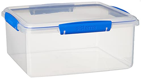 Sistema KLIP IT Food Storage Container Clear with Blue Clips 5 Litre