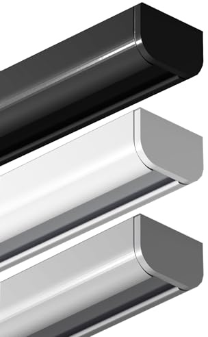Garduna 450cm Gardinenschiene | weiss | Aluminium | patentierte Befestigung | halbrunde Schleuderschiene