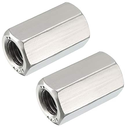 sourcing map 2er-Pack M10 X 1,5-Steigung 30mm Edelstahl 304 Sechskantmutter Überwurfmutter de