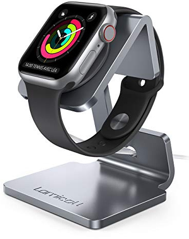 Lamicall Stand for Apple Watch - Desk iWatch Stand Holder Charging Dock Station Designed for Apple Watch Series 11/10/9/8/SE/7/6/5/4/3, Ultra 3/2/1, iWatch 49mm/44mm/42mm/40mm/38mm - Gray