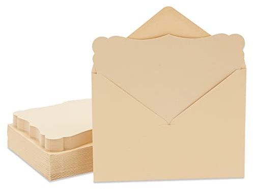 50-pack stansade inbjudningar med matchande kuvert 13 x 18 cm