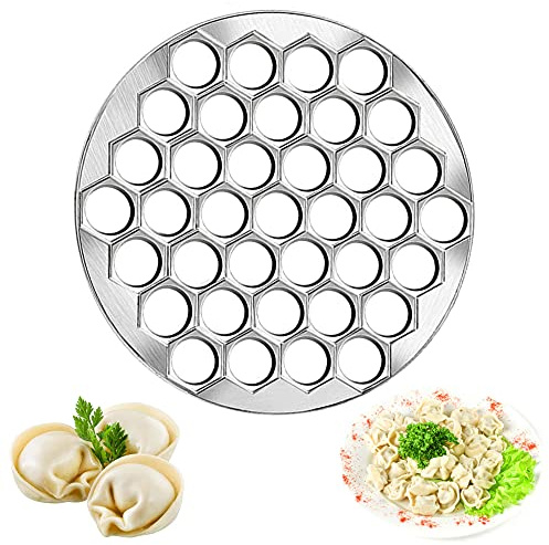 Niuhong Teigpresse Gefüllte Teigtaschen Nudel Ravioli Form Pelmeni Fleisch Ravioli Maker Mold DIY Knödel-Hersteller Shaper Manuelle Teigtaschenform Klöße Dough Press Backen Pelmeni-Form Metallform