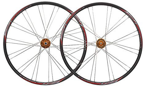Generic Fahrrad-Vorder- und Hinterrad-Laufradsatz, 26 Zoll, Zwei Lager, vor und nach, Doppelstock-Felgennabe, Scheibenbremse, geeignet für Fahrräder Bi